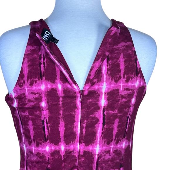 INC “Ibiza” Dye Pink Tie-Dye Print Sleeveless Stretchy Maxi Dress Small NWT - Picture 5 of 11